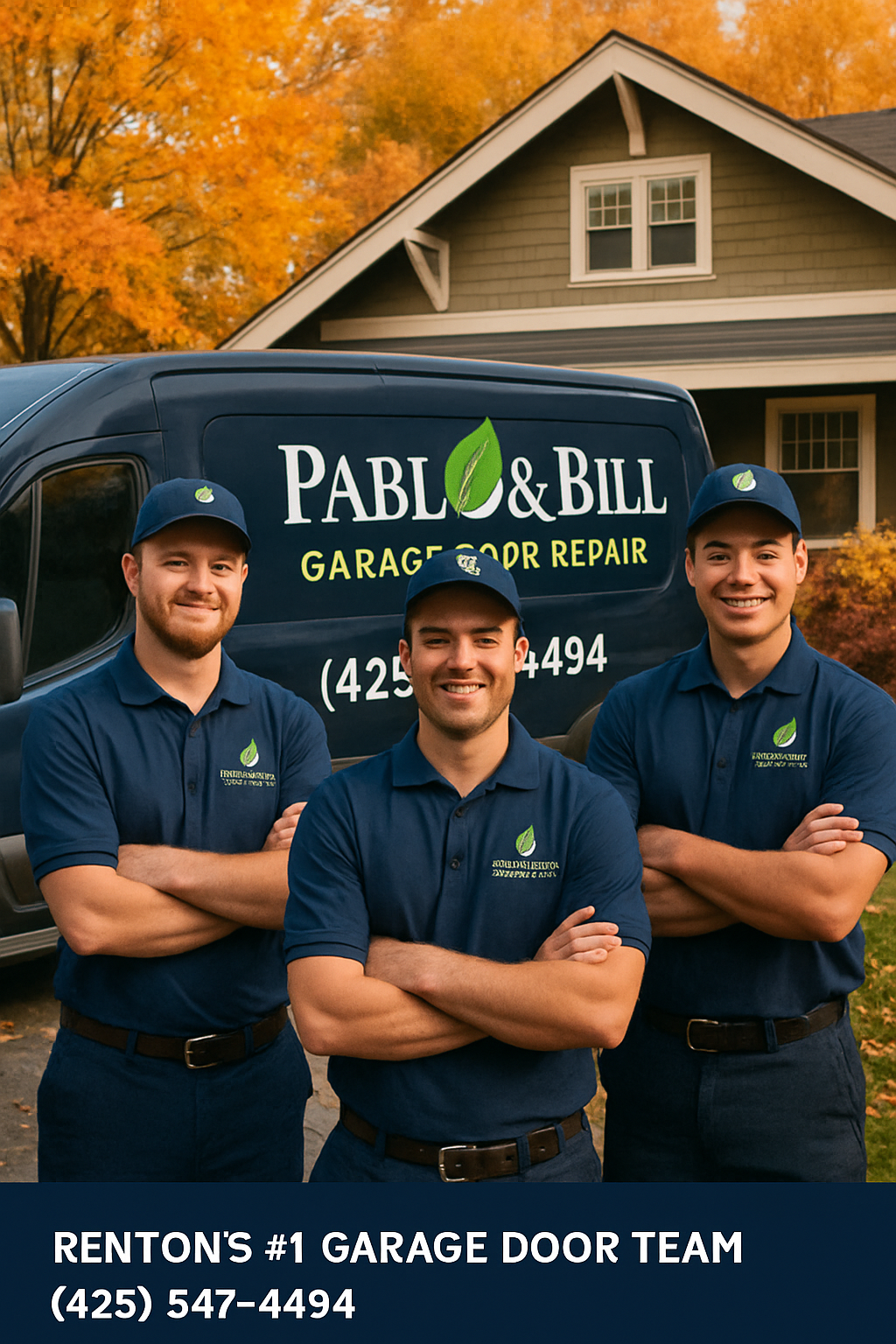 Professional garage door team in Renton